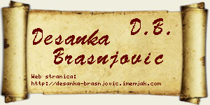 Desanka Brašnjović vizit kartica